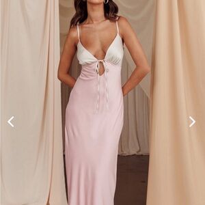 Selfie Leslie Blush and Cream Dress